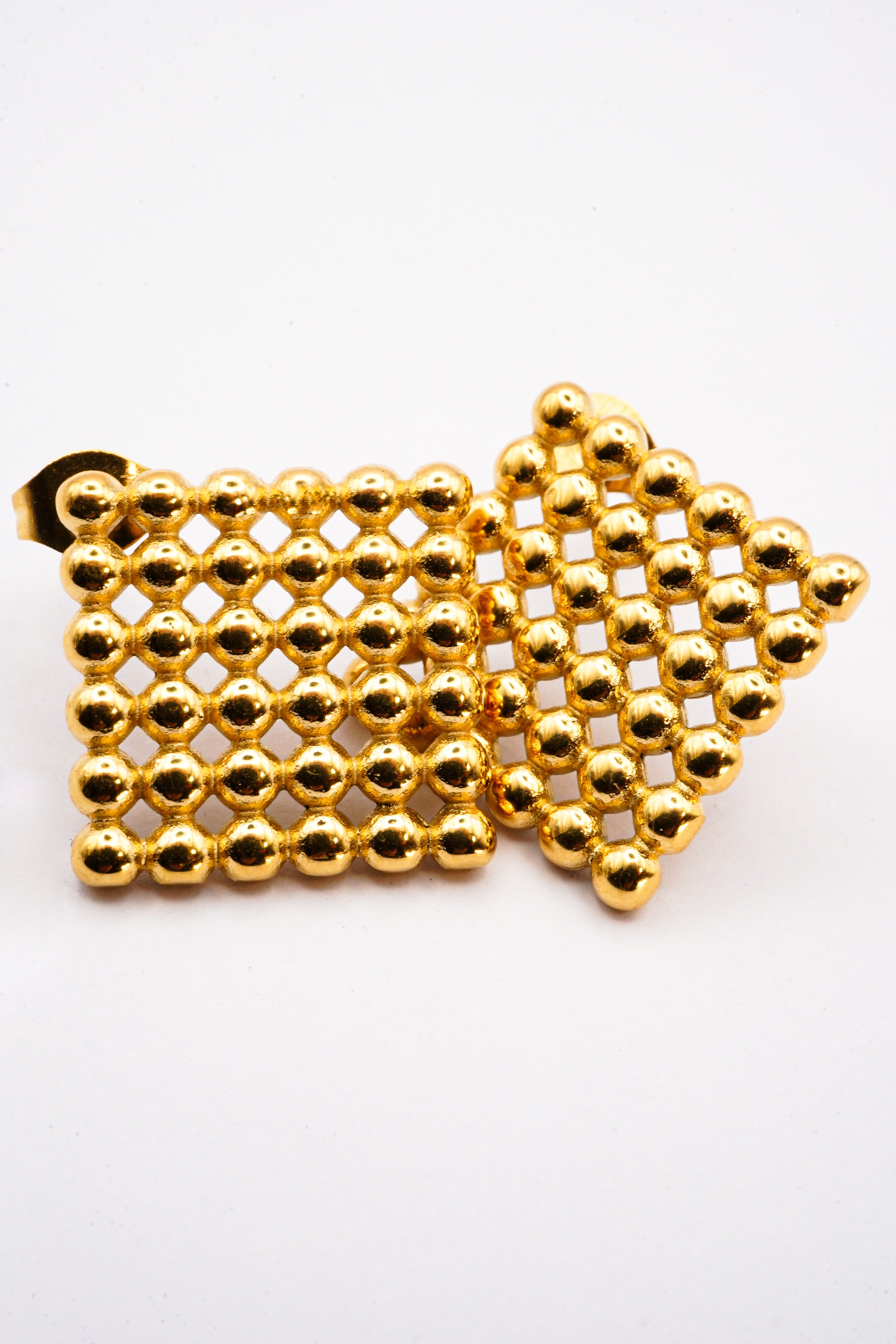 Boucles d'oreilles Grid - Carré