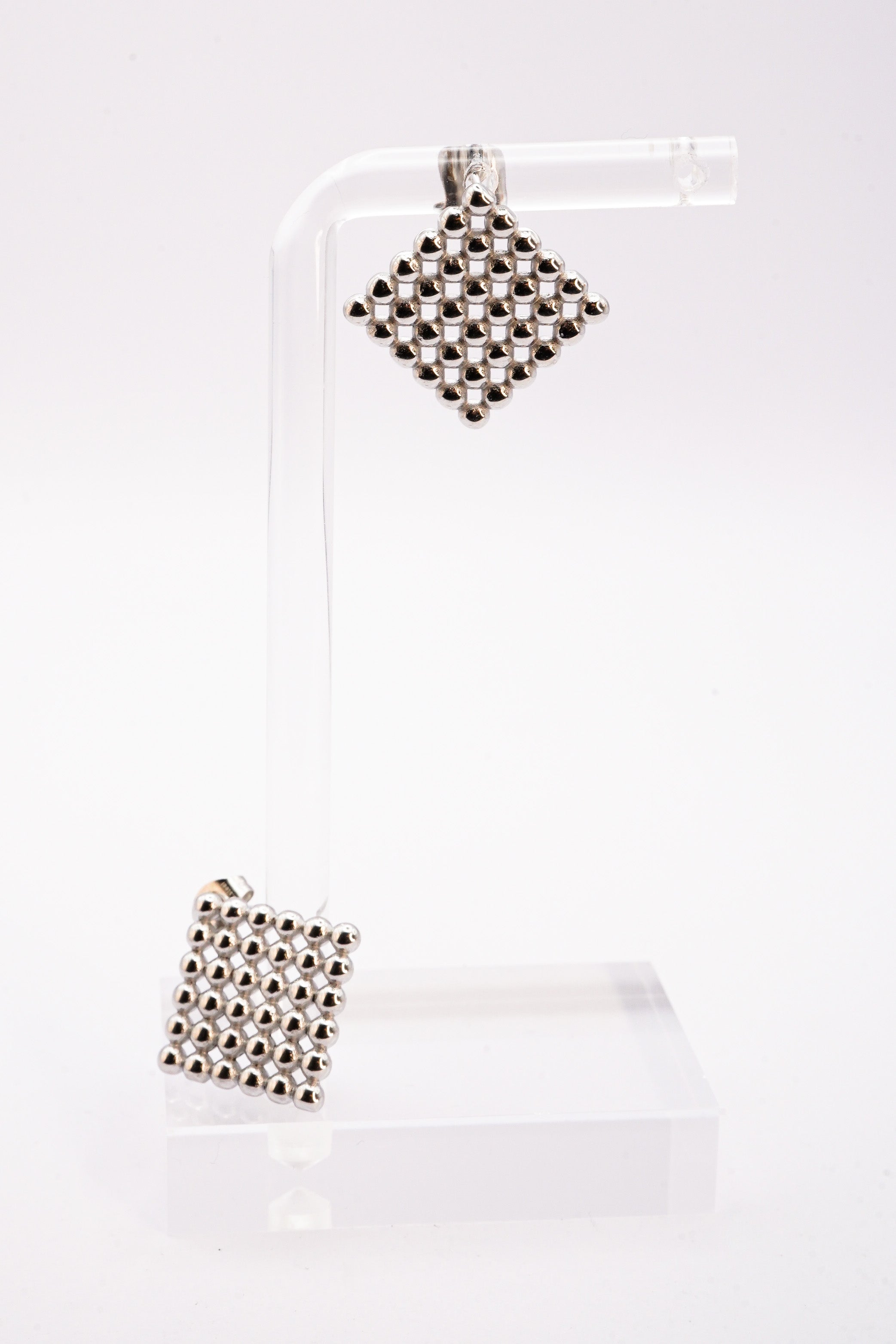Boucles d'oreilles Grid - Carré