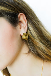 Boucles d'oreilles Grid - Carré