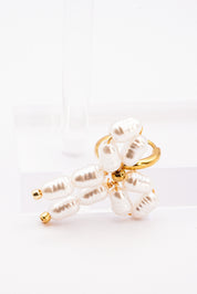 Ribbon Pearl Earrings