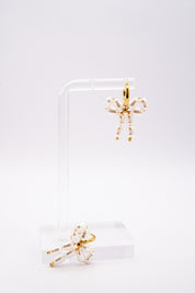 Ribbon Pearl Earrings