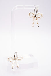 Ribbon Pearl Earrings