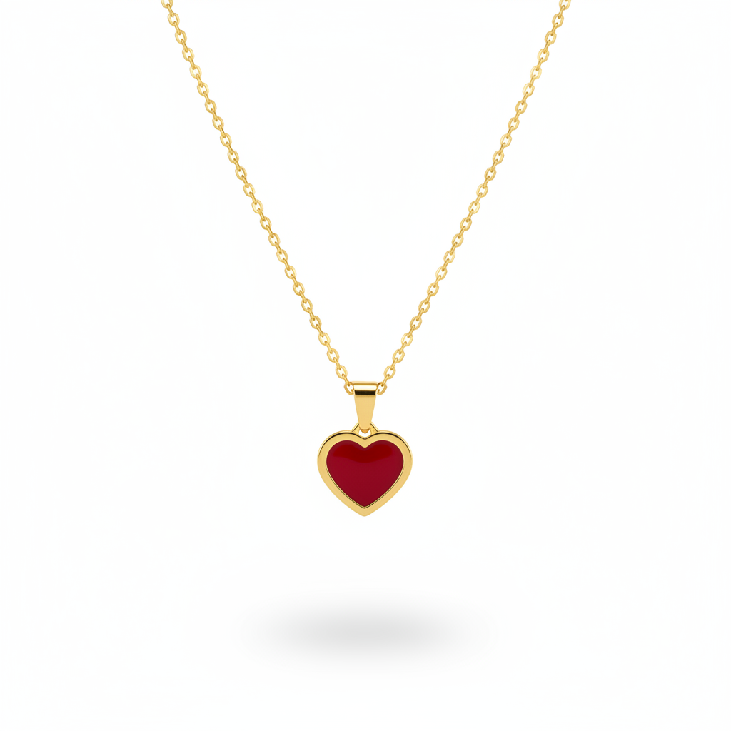177 cuore rosso oro