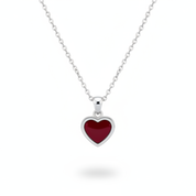 180 cuore rosso argento