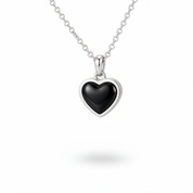 181 cuore nero argento