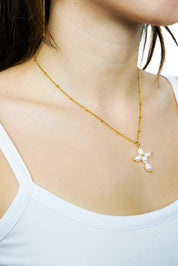 Collier Croix en Perles