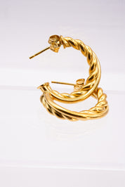 Boucles d'oreilles torsadées