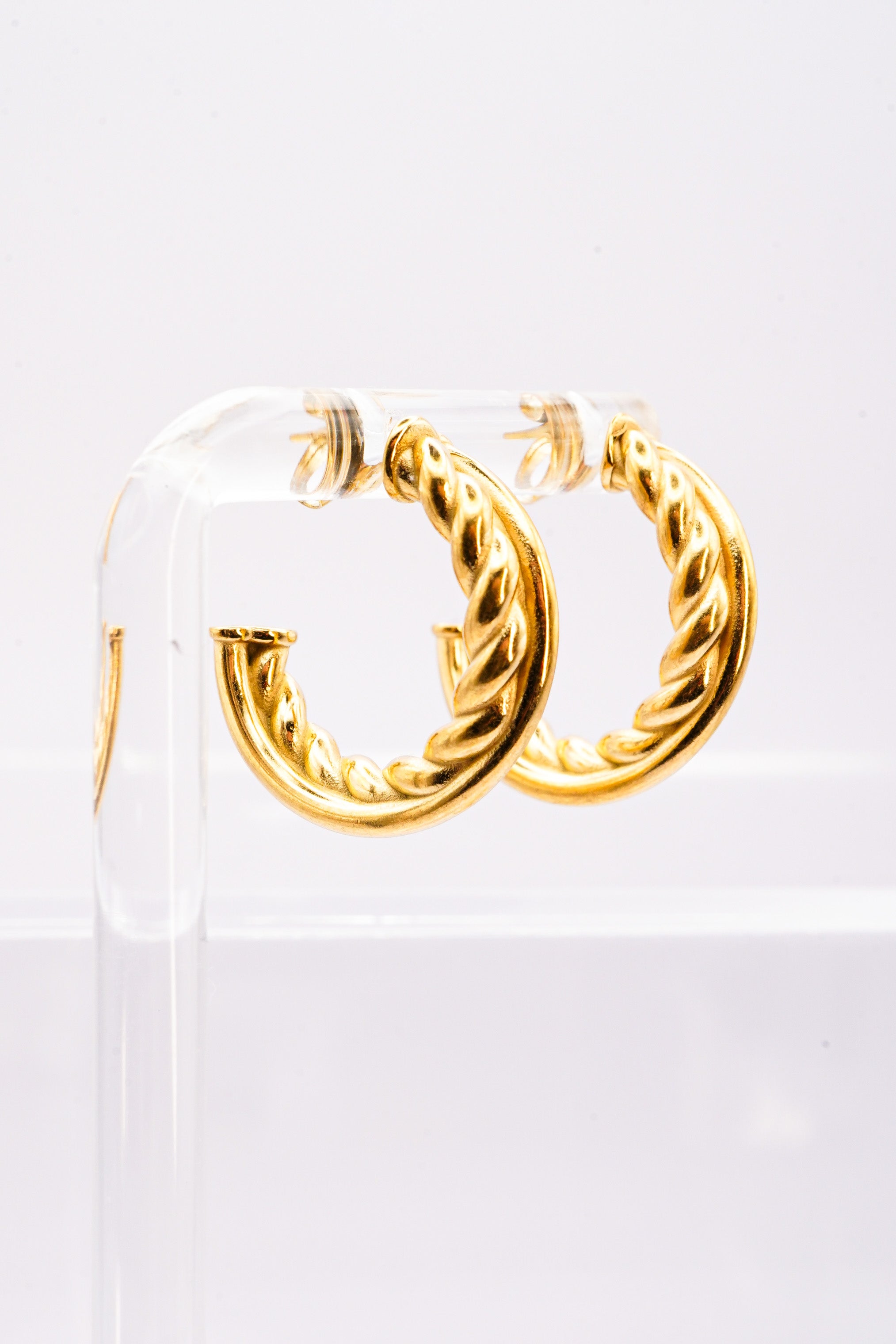 Boucles d'oreilles torsadées
