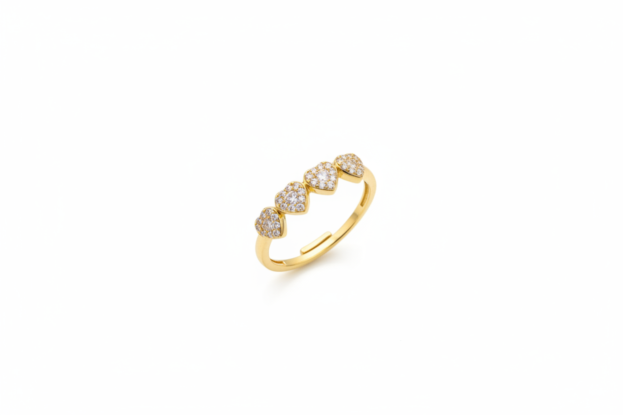Anello 4 Cuori 3D - Landscape