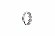 Anello argento fluttuante - vista laterale