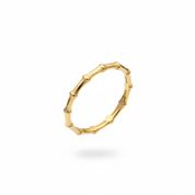 Anello bambù oro - vista frontale