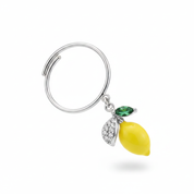 Anello charm limone - argento