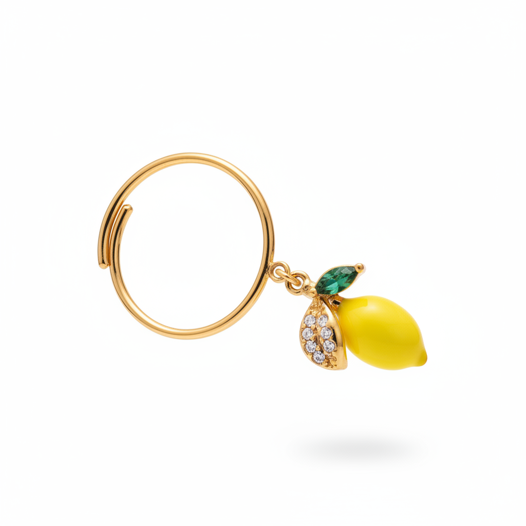 Anello charm limone - oro