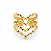 Anello chevron oro