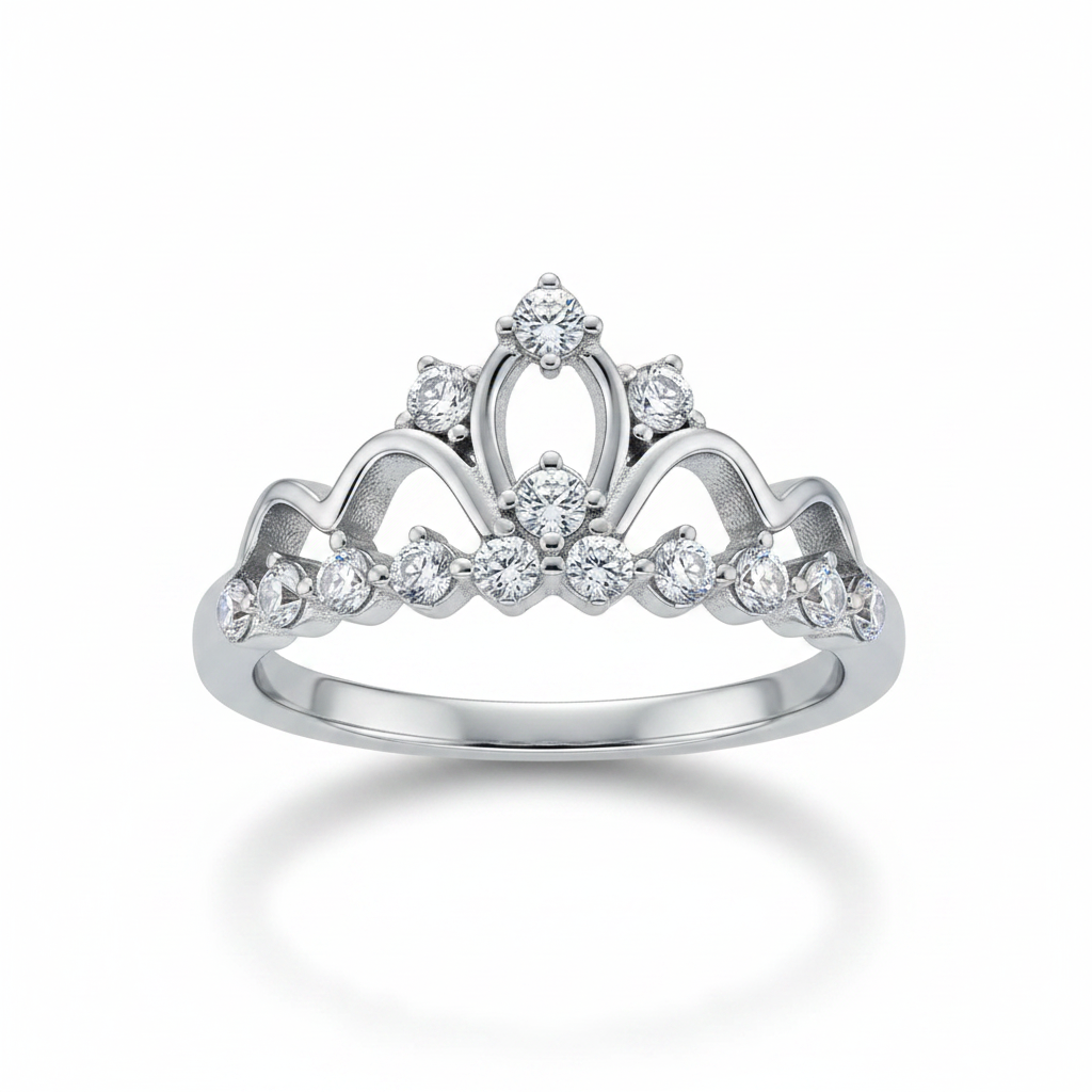 Anello corona argento