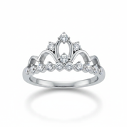 Anello corona argento