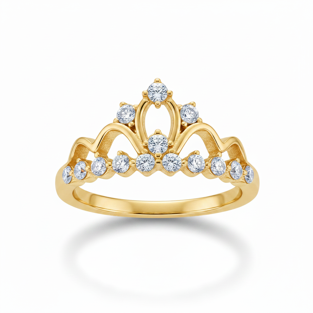 Anello corona oro