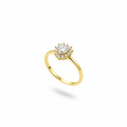 Anello cuore oro - angolazione 45°