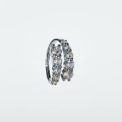 Anello doppia fascia argento - vista frontale