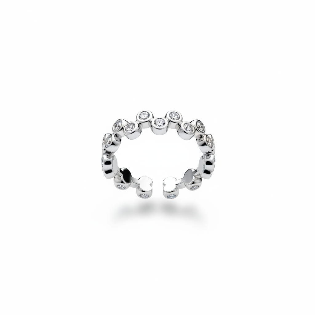 Anello eternity argento - vista frontale