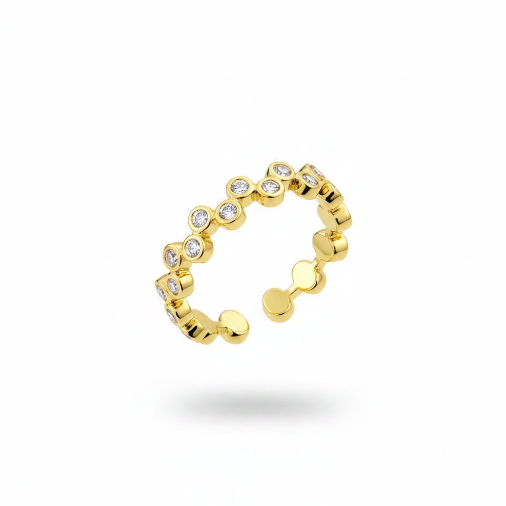 Anello eternity oro - vista dall'alto