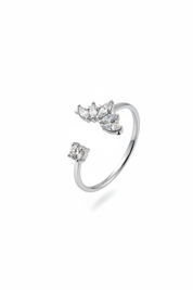 Anello farfalla argento - vista 45°