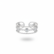 Anello farfalla argento - vista frontale