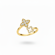 Anello fiore oro