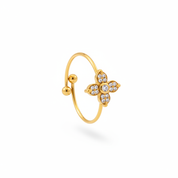 Anello fiore spinner - oro