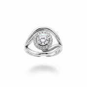 Anello halo argento - vista frontale