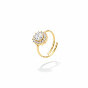 Anello Halo - Fascia Aperta Unico Pezzo