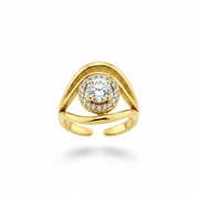 Anello halo oro - vista frontale