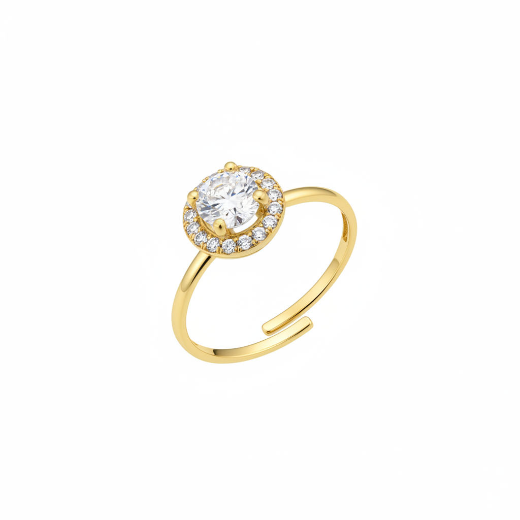 Anello halo oro