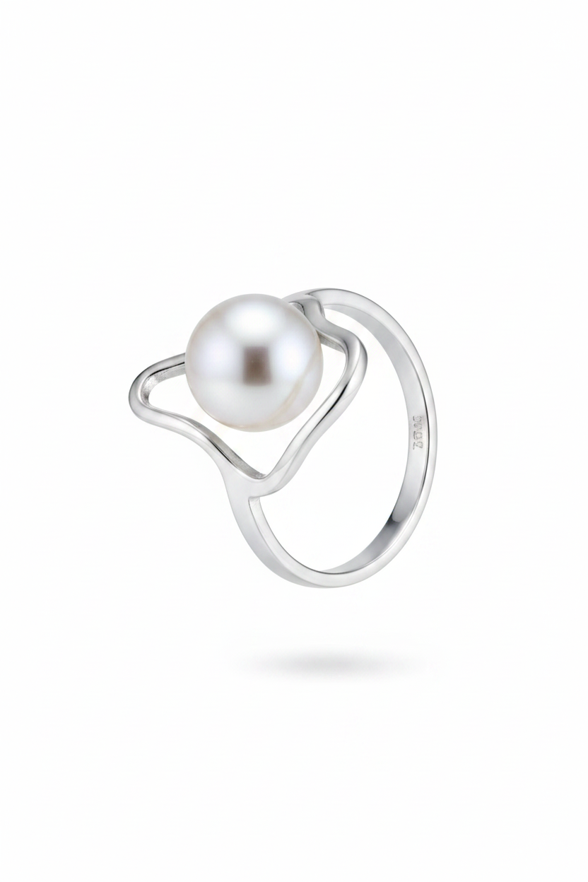 Anello perla argento