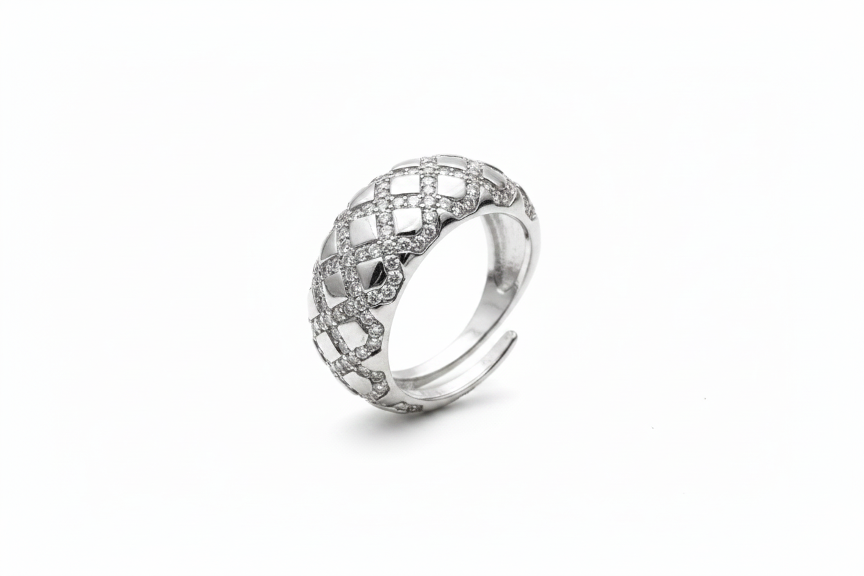 Anello Quilted Argento - Landscape