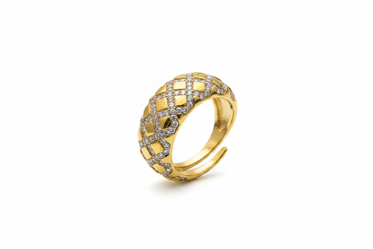 Anello Quilted Oro - Landscape