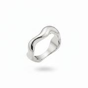 Anello scultura argento - vista frontale