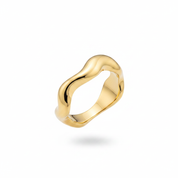 Anello scultura oro - vista frontale