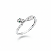 Anello serpente argento - angolazione 45°