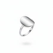 Anello signet argento - vista angolata
