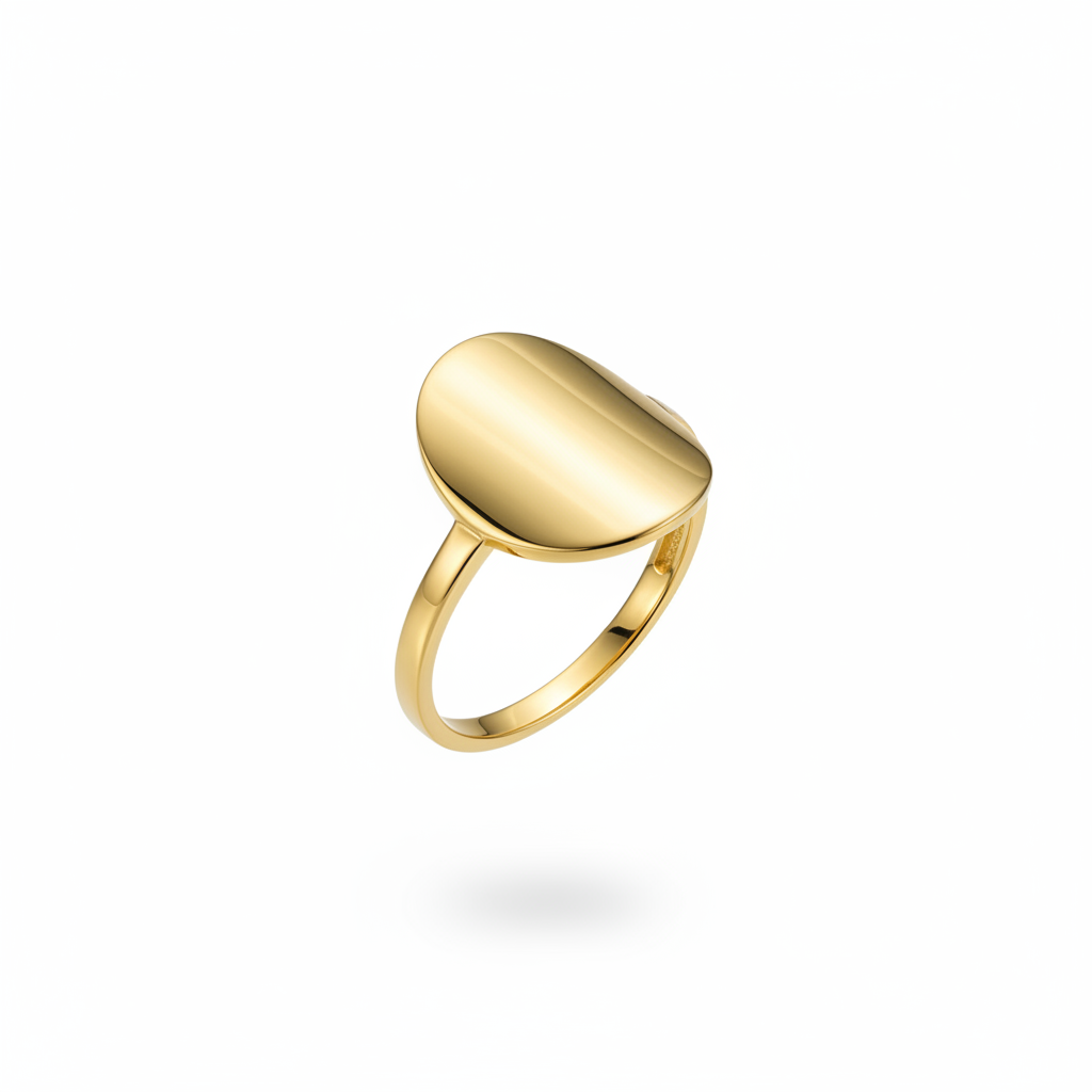 Anello signet oro - vista angolata