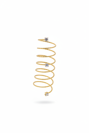 Anello spirale multi-giro con diamanti - oro
