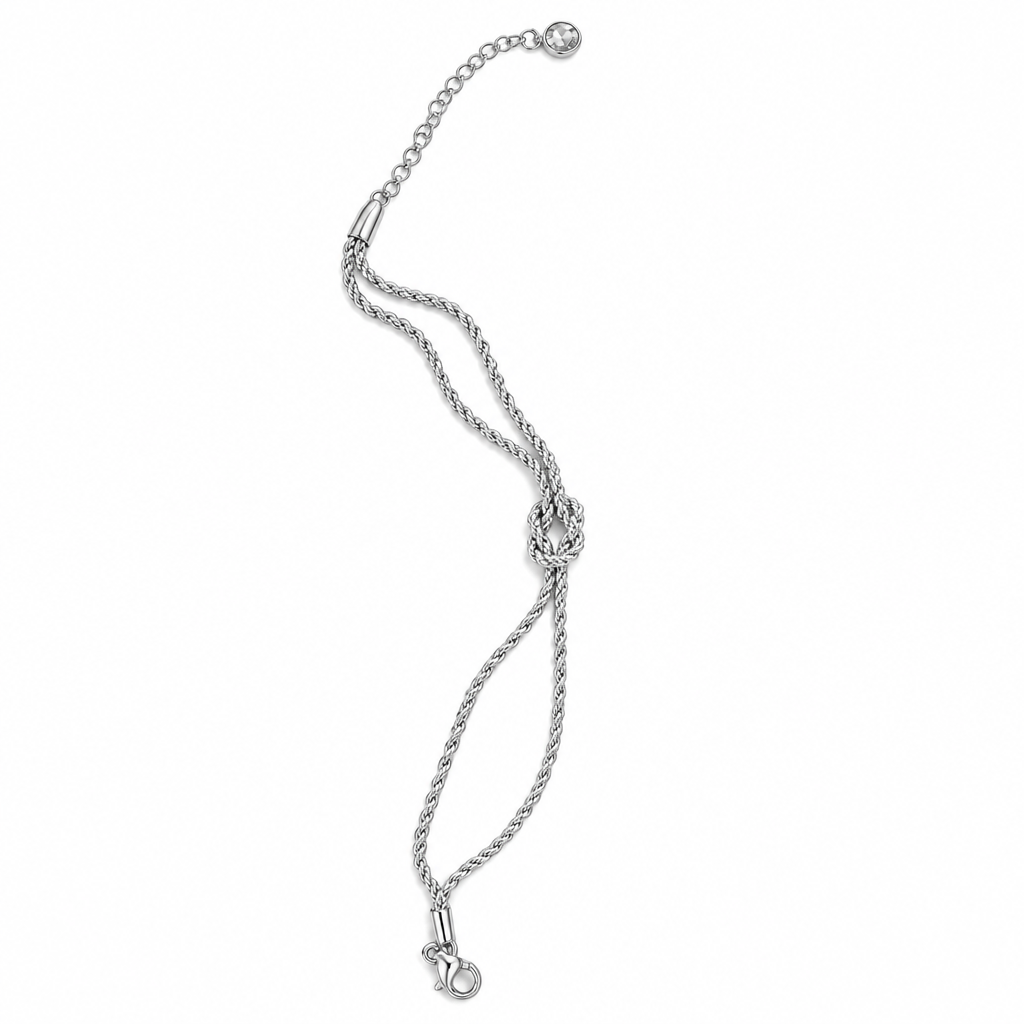 argento - bracciale con nodo centrale