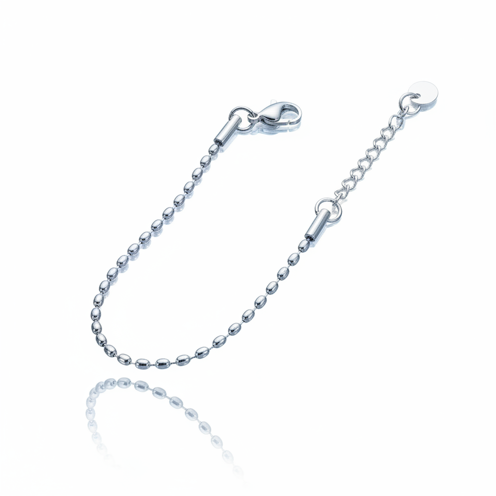 Ball chain argento - chiusura ball chain coordinata