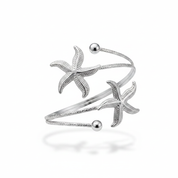 Bangle stelle marine argento - floating sfondo bianco