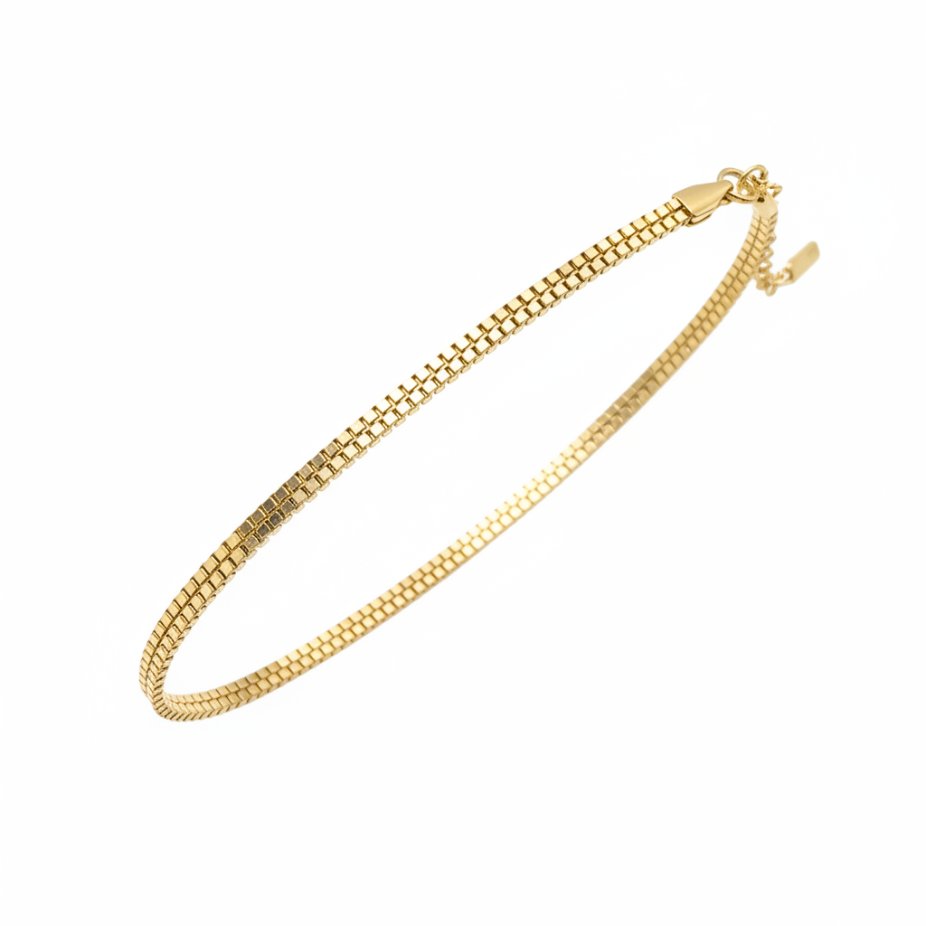 Bracciale 2 Colonne Box Oro - Quadrato