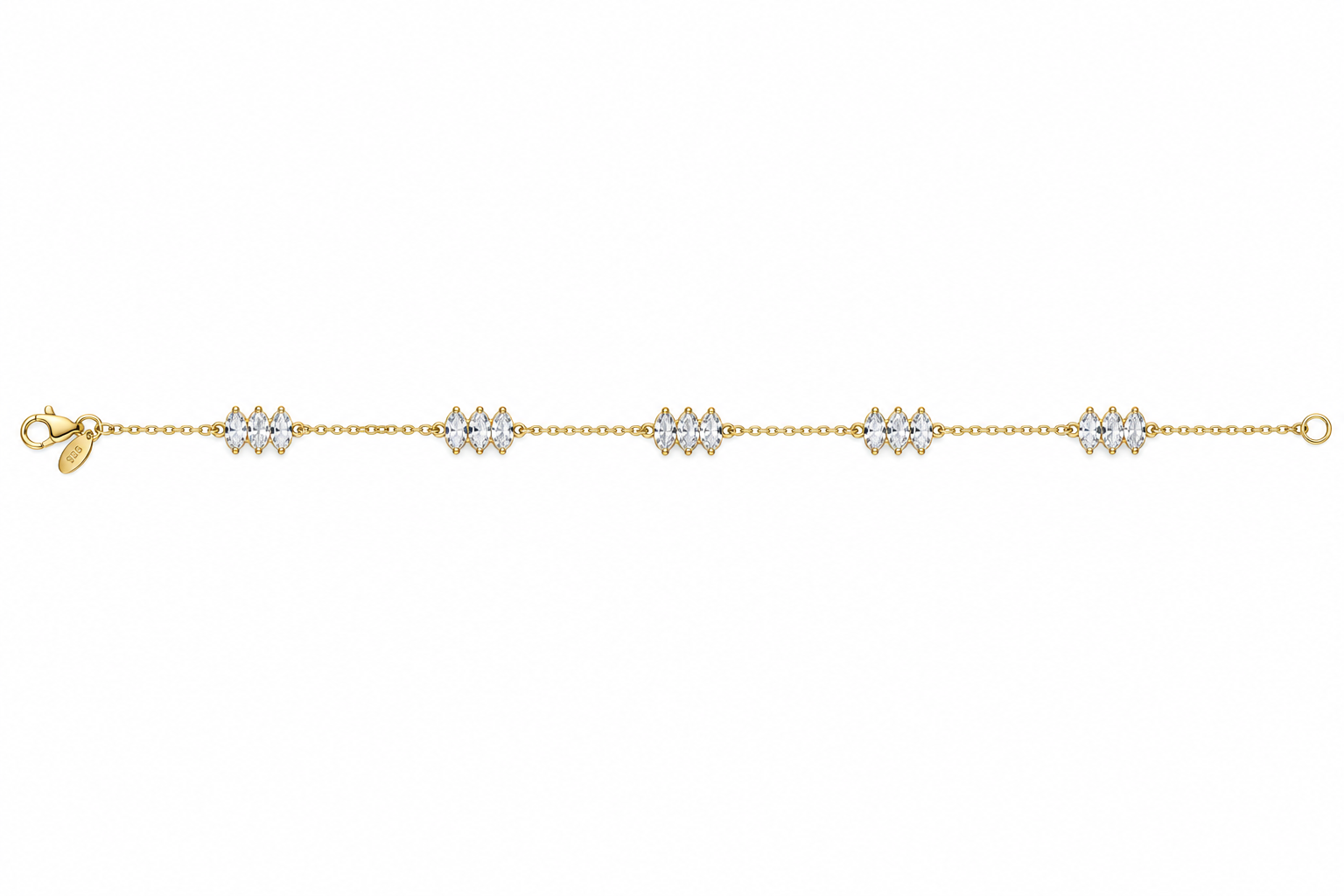 Bracciale 3 Marquise Orizzontali - Landscape