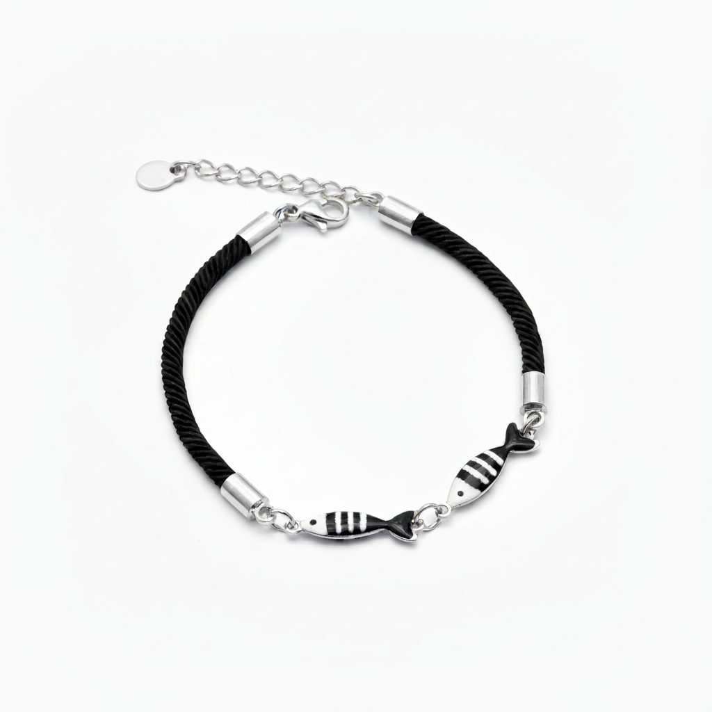 Bracciale 3 pesciolini argento