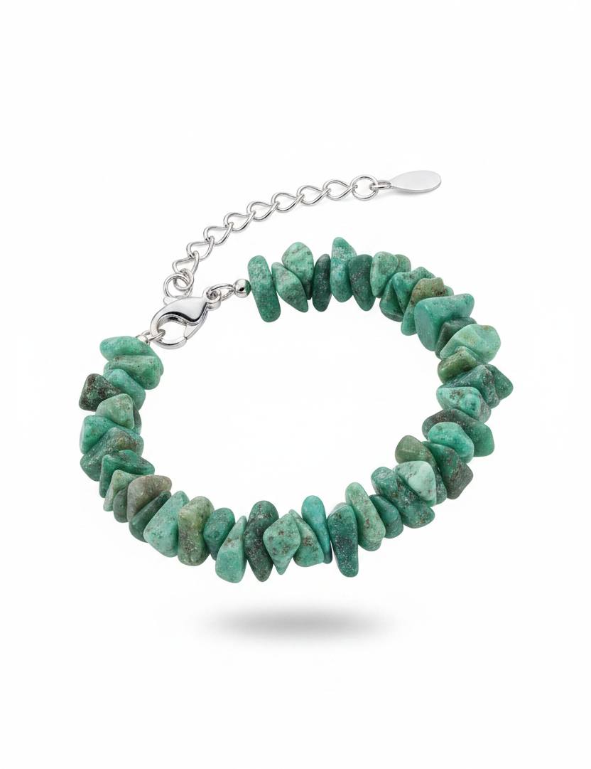 Bracciale argento avventurina verde - foto professionale
