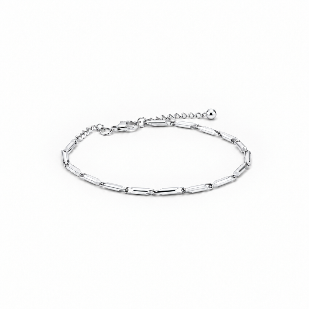 Bracciale argento bianco luminoso